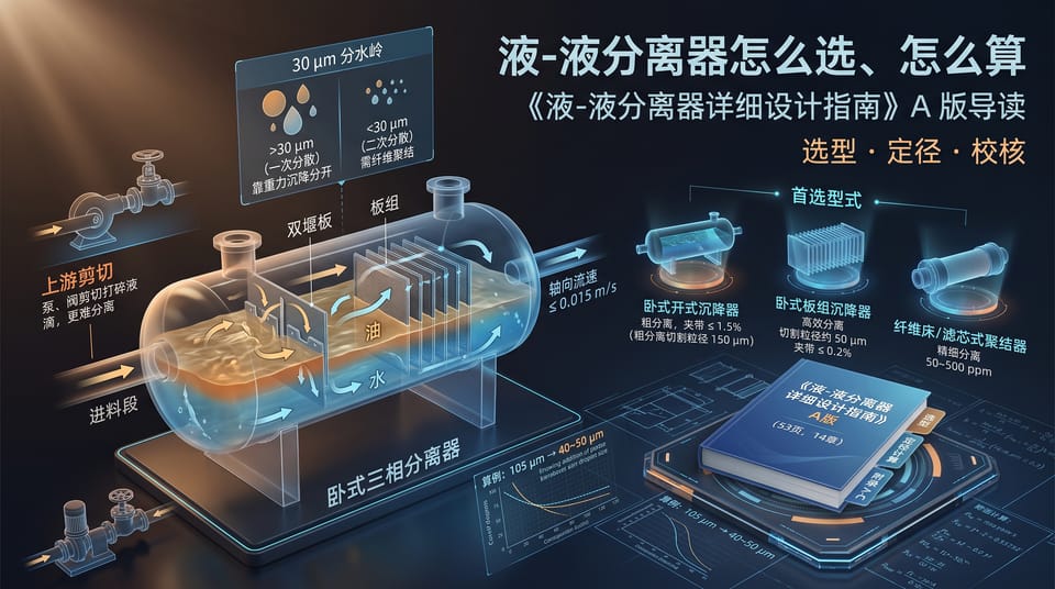 液-液分离器怎么选、怎么算——《液-液分离器详细设计指南》A 版导读